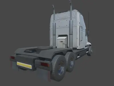 Semi Truck Low-poly 3D model