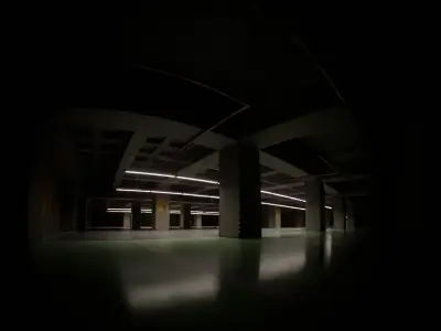 Car Park Low-poly 3D model