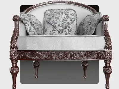 Carved sofa for cnc 1 3D model