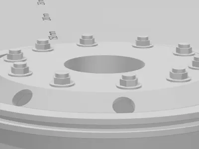 SIMPLE RIM AND HUB FOR 1 14 TRAILER OR TRUCK 3D print model