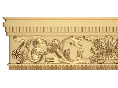 Cornice Decoration Molding 03 Low-poly 3D model