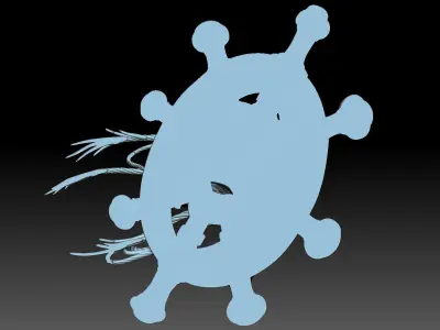 The steering wheel and the skull 3D print model