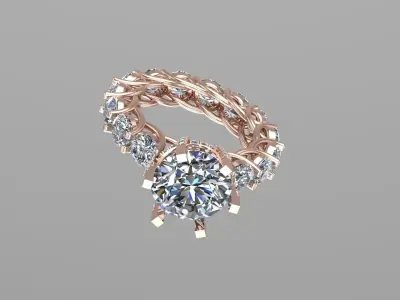 Full Diamond ring NN071 3D print model