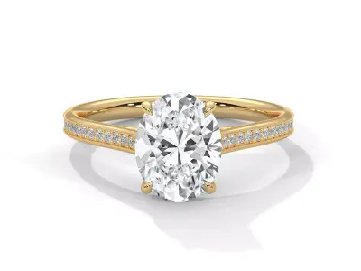 solitaire ring with detail images and 360 render videos 52 3D print model
