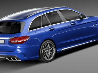 Mercedes-Benz C63 AMG W205 Estate 2015 3D model
