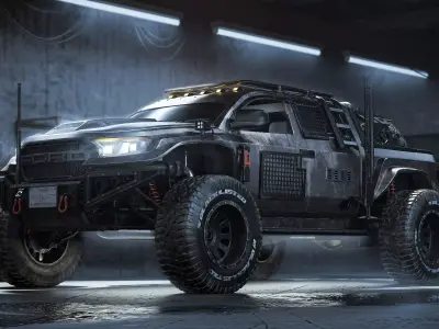 Raptor car 3d model 3D model