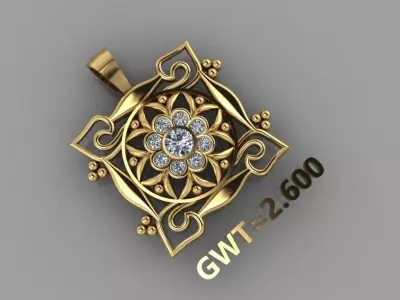 FASION PENDANT 3D model 9