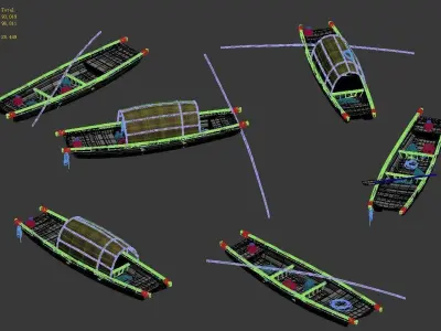 Game Medium City - Boat 3D model