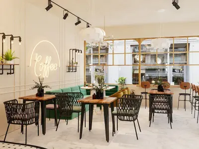 coffee restaurant caffe 3D model coffe 3D model