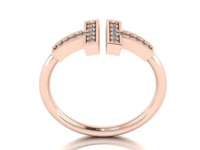 Tiffany Ring Gold 3D print model