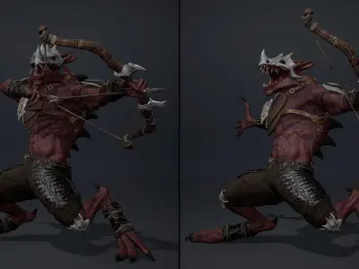 Mist Archer Arm1 Brutal Low-poly 3D model