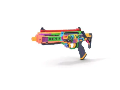 Vibrant Blaster model pack Low-poly 3D model