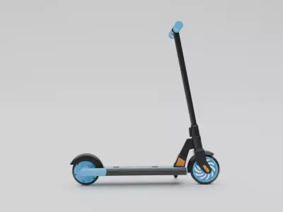 Electrical Cycle Low-poly 3D model