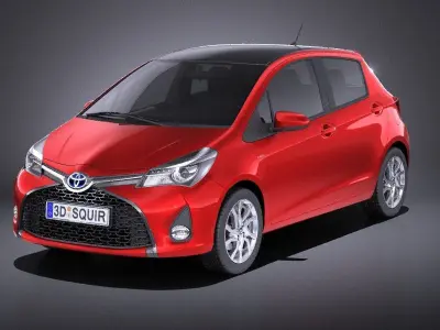 Toyota Yaris SE hatchback 5-door 2016 VRAY 3D model