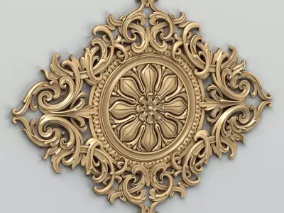 Round rosette 038 3D model