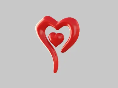 Heart icon v 03 3D model
