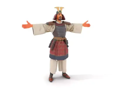 Samurai Warrior Armor model pack Low-poly 3D model