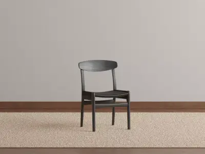 Larsen Solid Wood Dining Chair 3D model