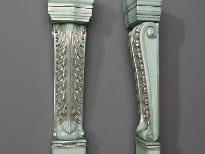 Column-02 pair of ornate columns 3D print model