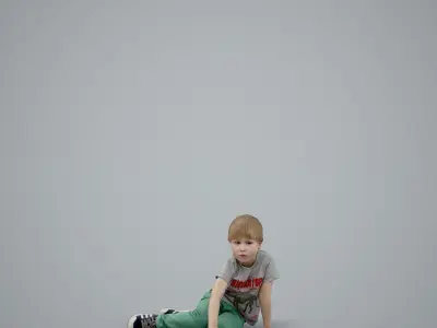 Casual Boy Playing with Toy Car CBoy0003-HD2-O03P01-S 3D model