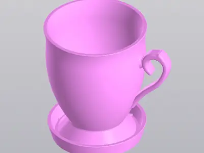 Coffee cup planter Free 3D print model