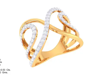 Diamond Ring 3D print model 3