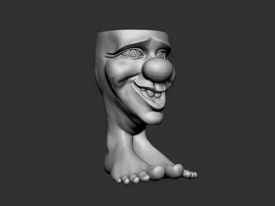 Comic Head Candle Holder 3D print model