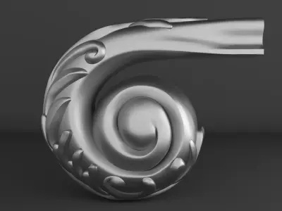 3D Carved  Baluster for CNC 3D print model