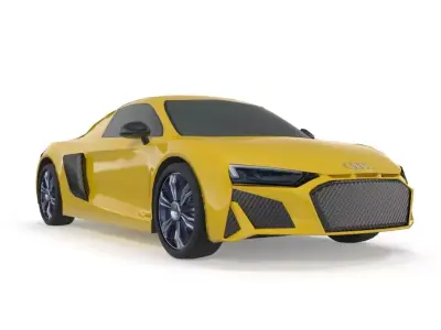 Audi R8 V10 Spyder quattro low poly Low-poly 3D model