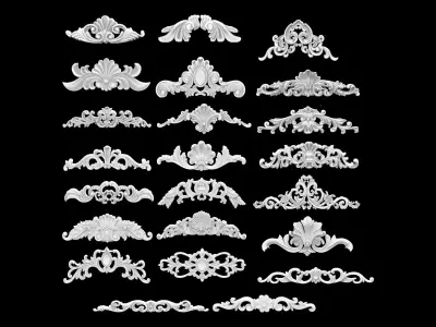 Classic Decorate plaster ornament 3d model 3D model