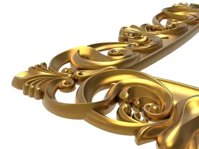carved frame 3D model 20