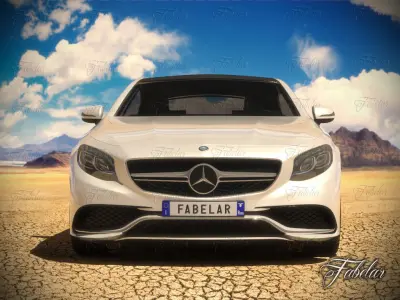 Mercedes S63 AMG 2015 and Environment 3D model