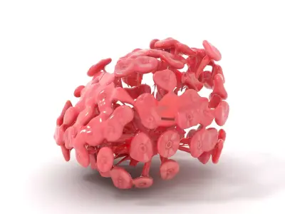 Soft Pink Floral model pack Low-poly 3D model