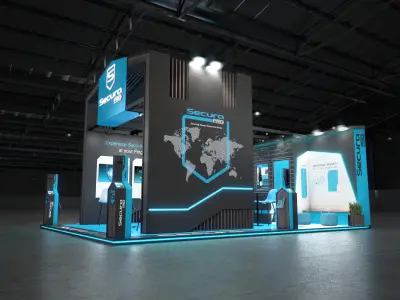 Home Security exhibition Stand  3D model