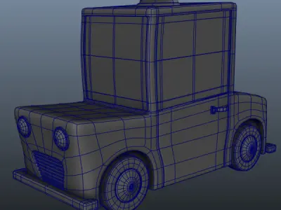 Taxi Cab Cartoon 3D model