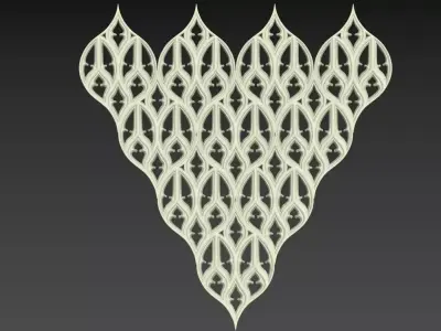 Seamless Gothic pattern 5 3D print model