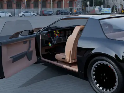 Black car KITT from TV series Knight Rider 3D model