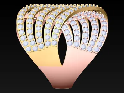 Diamond Ring - Womens Rings - N3895 3D print model