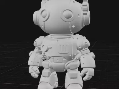 Industrial Robot Sculpture  3D print model