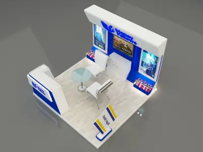 Booth Exhibition Stand a 652b 3D model