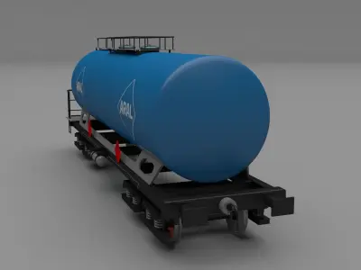 Aral train tanker car 3D model