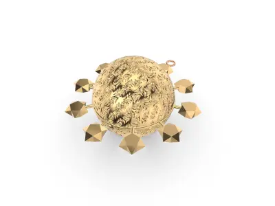 Christmas Star ornament Ball 3D print model