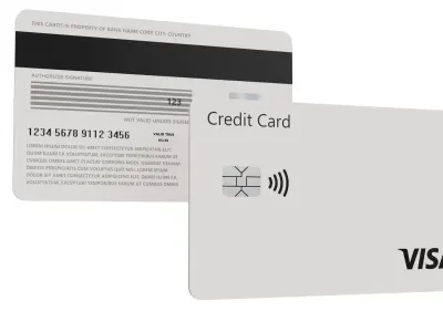 Simple Black Credit Card 3D model