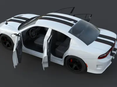 Dodge Charger SRT Hellcat Low-poly 3D model