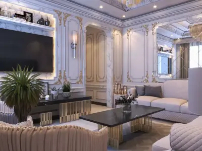 Neo classic living room 3D model