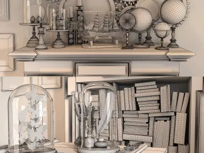 Loft decorative set 3D model