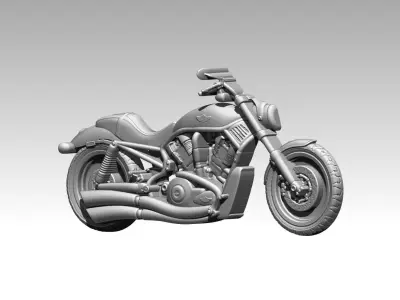 classic motorcycle relief 5 3D print model