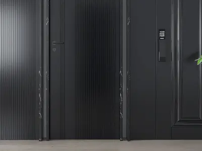 anti-theft Modern entry door 3D model