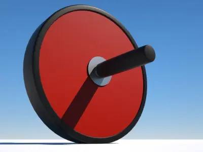 Ab Roller - Gym equipment Low-poly 3D model