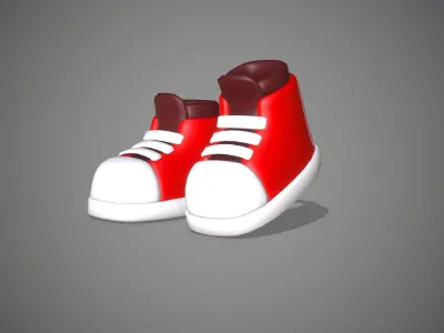 Shoes Cartoon Low-poly 3D model